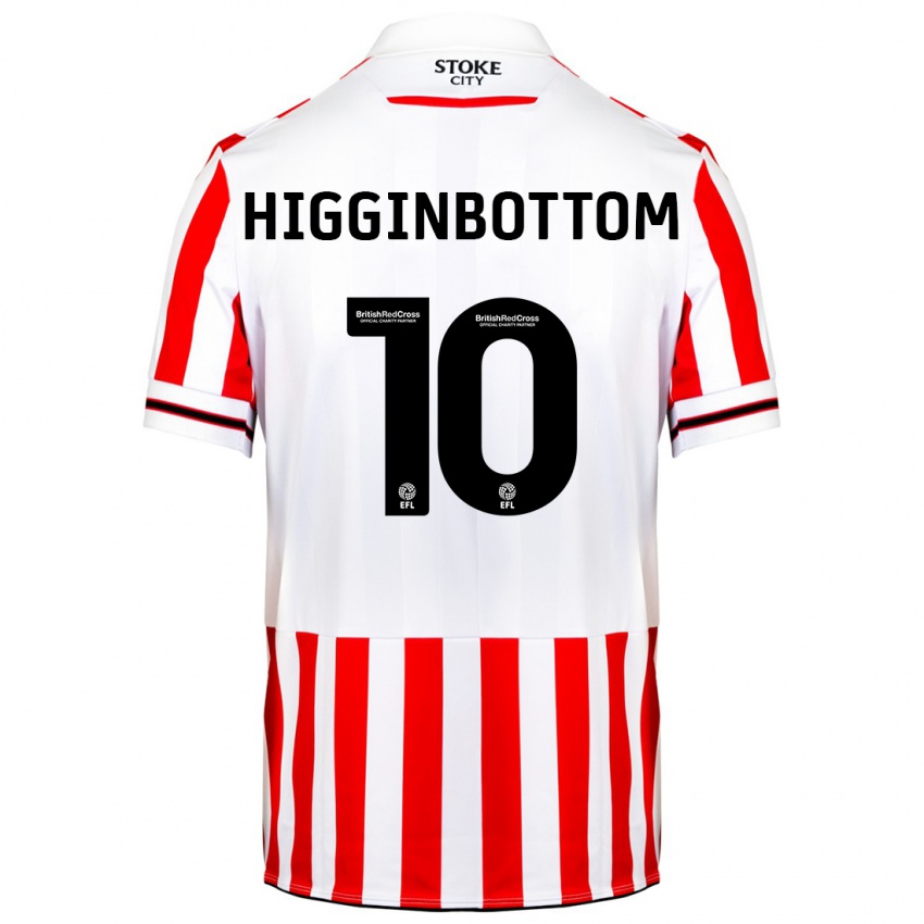 Mujer Camiseta Alice Higginbottom #10 Rojo Blanco 1ª Equipación 2023/24 La Camisa