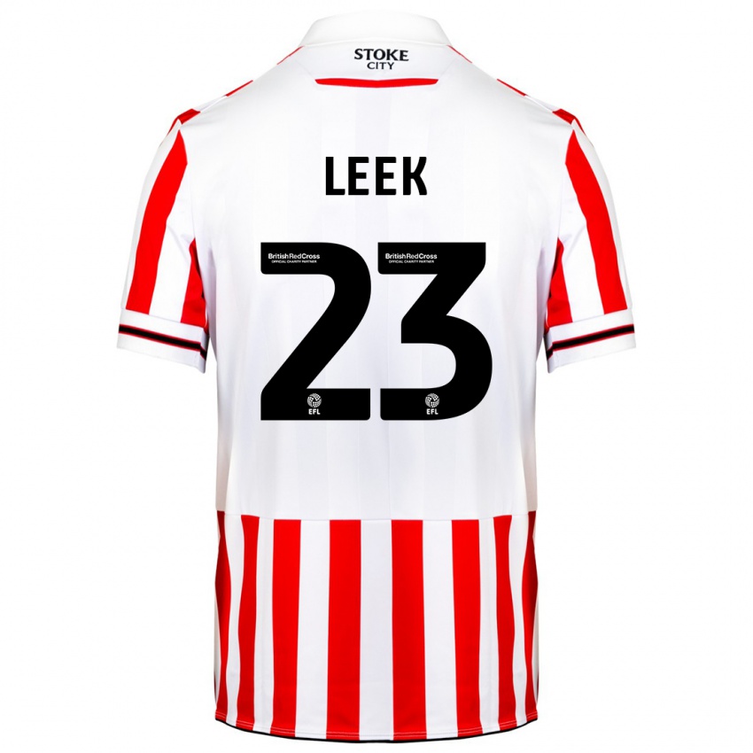 Mujer Camiseta Ellie Leek #23 Rojo Blanco 1ª Equipación 2023/24 La Camisa