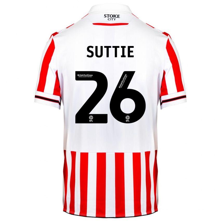 Mujer Camiseta Arabella Suttie #26 Rojo Blanco 1ª Equipación 2023/24 La Camisa