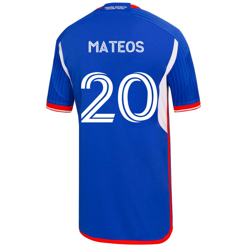 Mujer Camiseta Federico Mateos #20 Azul 1ª Equipación 2023/24 La Camisa