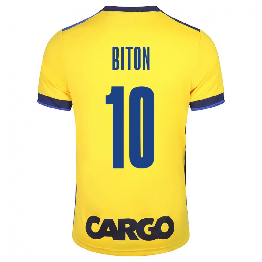 Mujer Camiseta Dan Biton #10 Amarillo 1ª Equipación 2023/24 La Camisa