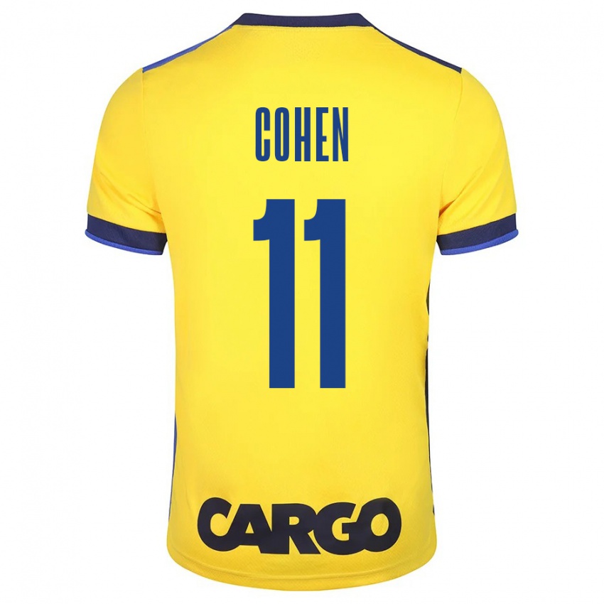 Mujer Camiseta Yonatan Cohen #11 Amarillo 1ª Equipación 2023/24 La Camisa