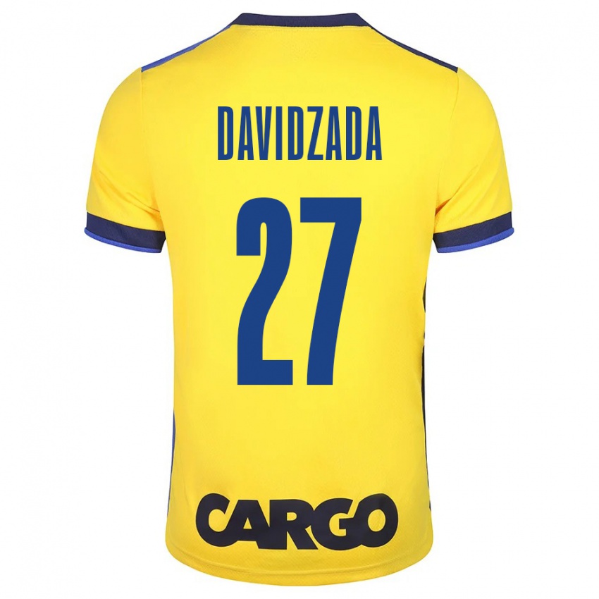 Mujer Camiseta Ofir Davidzada #27 Amarillo 1ª Equipación 2023/24 La Camisa