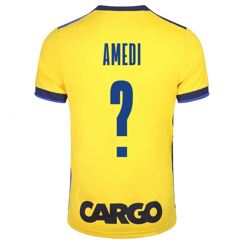 Mujer Camiseta Roei Amedi #0 Amarillo 1ª Equipación 2023/24 La Camisa