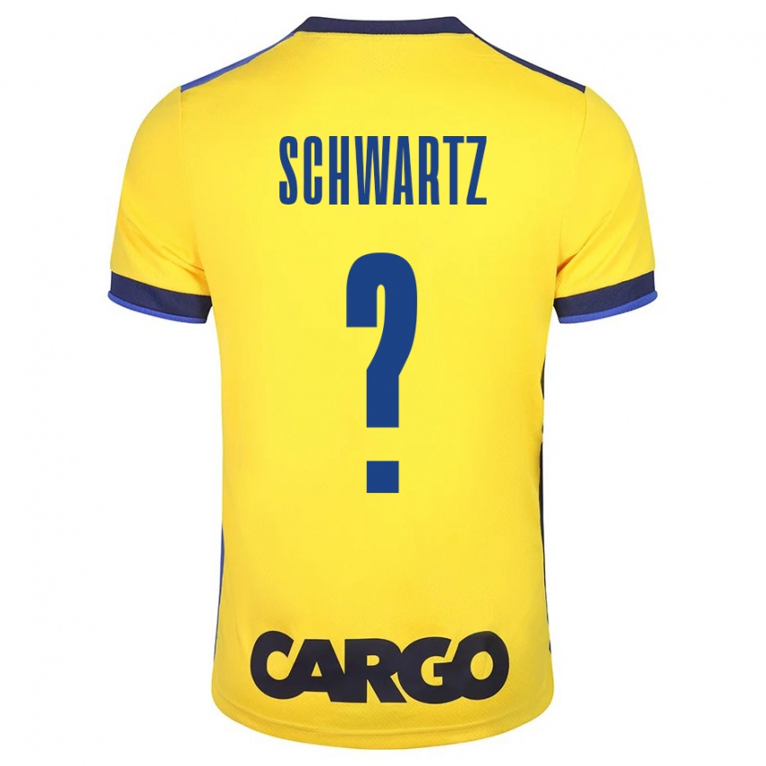 Mujer Camiseta Noam Schwartz #0 Amarillo 1ª Equipación 2023/24 La Camisa