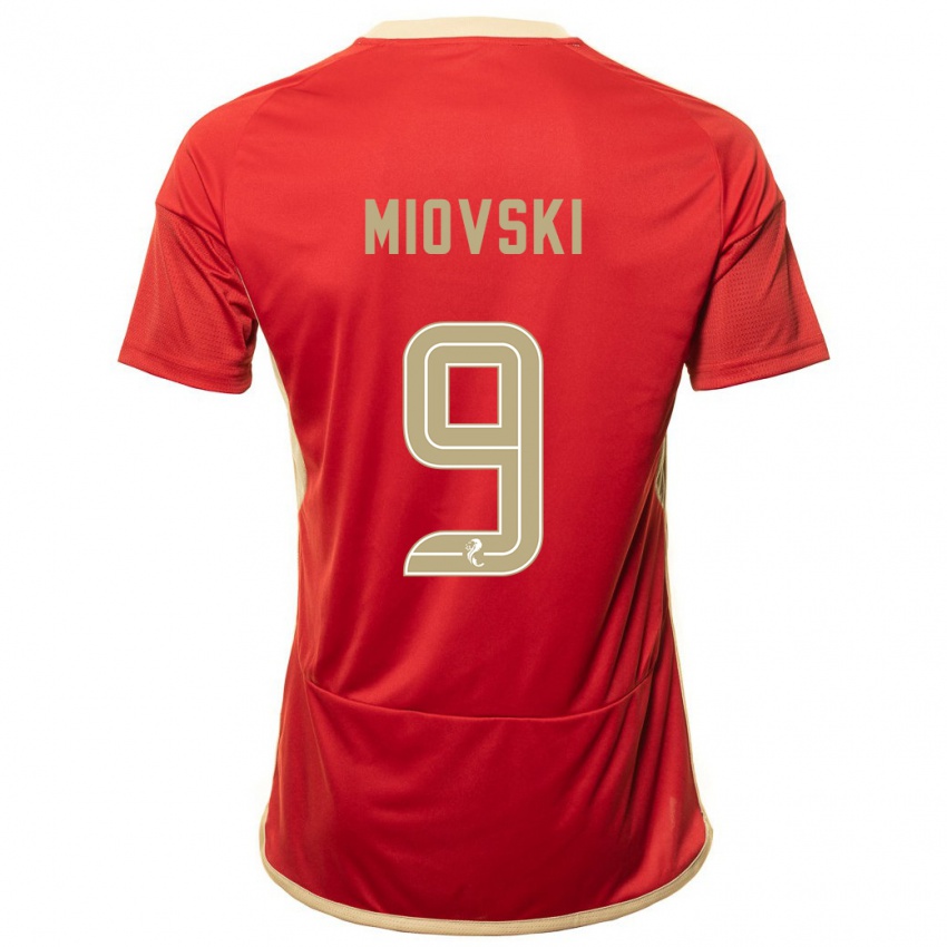 Mujer Camiseta Bojan Miovski #9 Rojo 1ª Equipación 2023/24 La Camisa