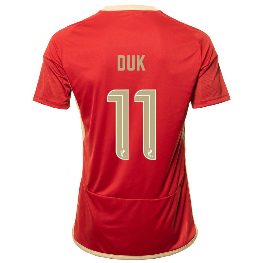 Mujer Camiseta Duk #11 Rojo 1ª Equipación 2023/24 La Camisa