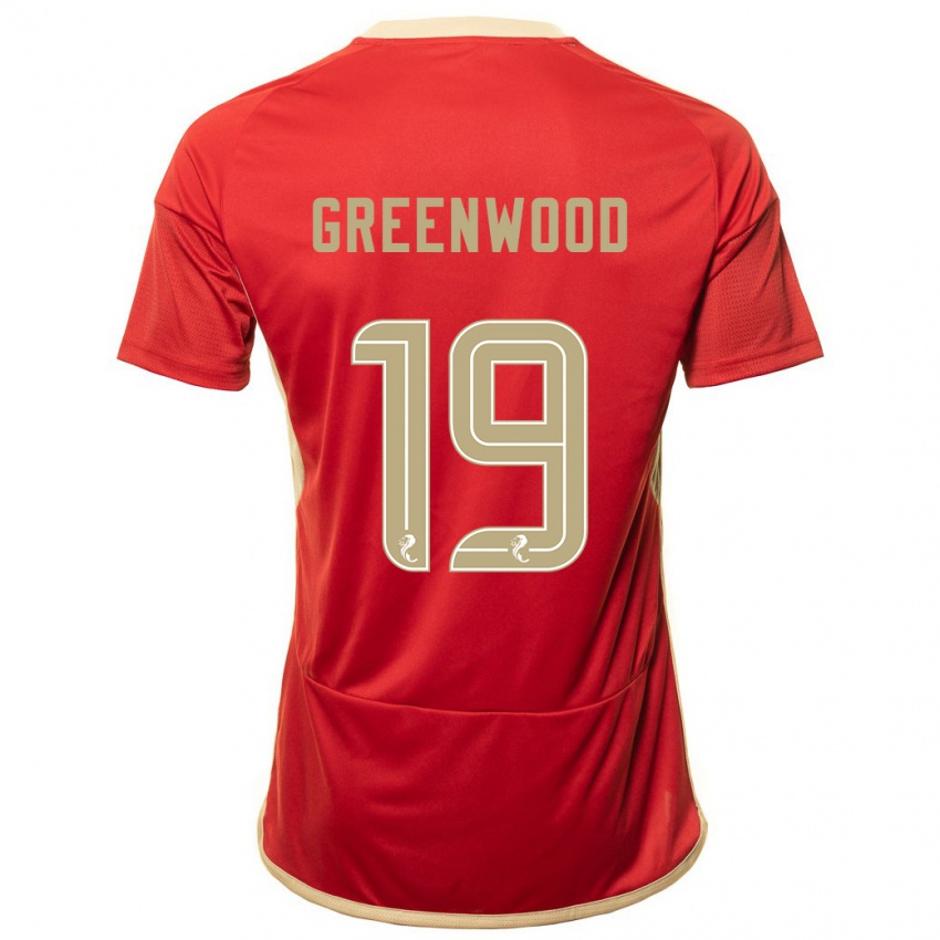 Mujer Camiseta Brodie Greenwood #19 Rojo 1ª Equipación 2023/24 La Camisa