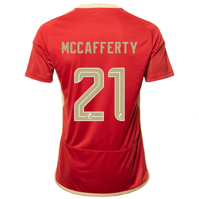 Mujer Camiseta Eirinn Mccafferty #21 Rojo 1ª Equipación 2023/24 La Camisa