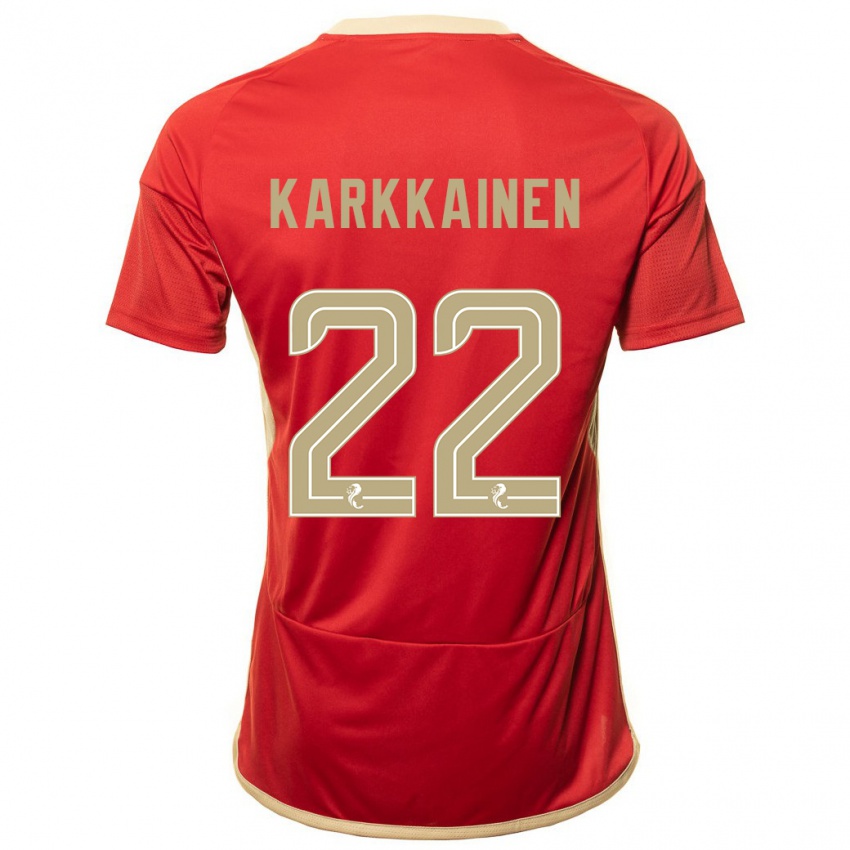 Mujer Camiseta Elena Kärkkäinen #22 Rojo 1ª Equipación 2023/24 La Camisa