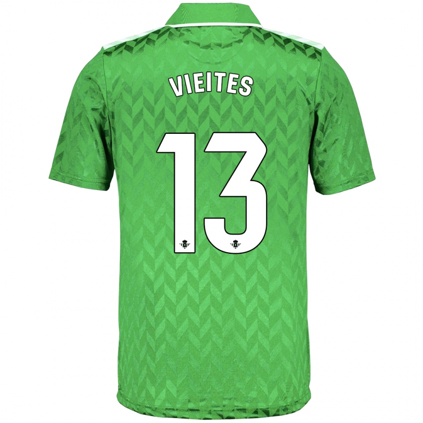 Mujer Camiseta Fran Vieites #13 Verde 2ª Equipación 2023/24 La Camisa