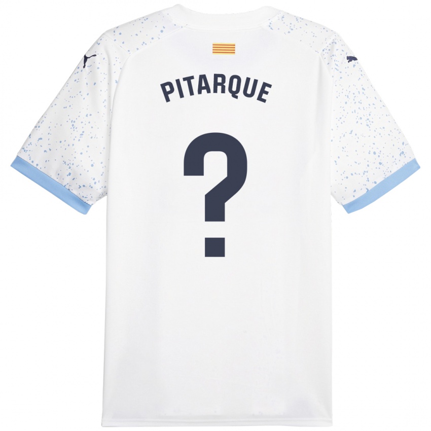 Mujer Camiseta Víctor Pitarque #0 Blanco 2ª Equipación 2023/24 La Camisa