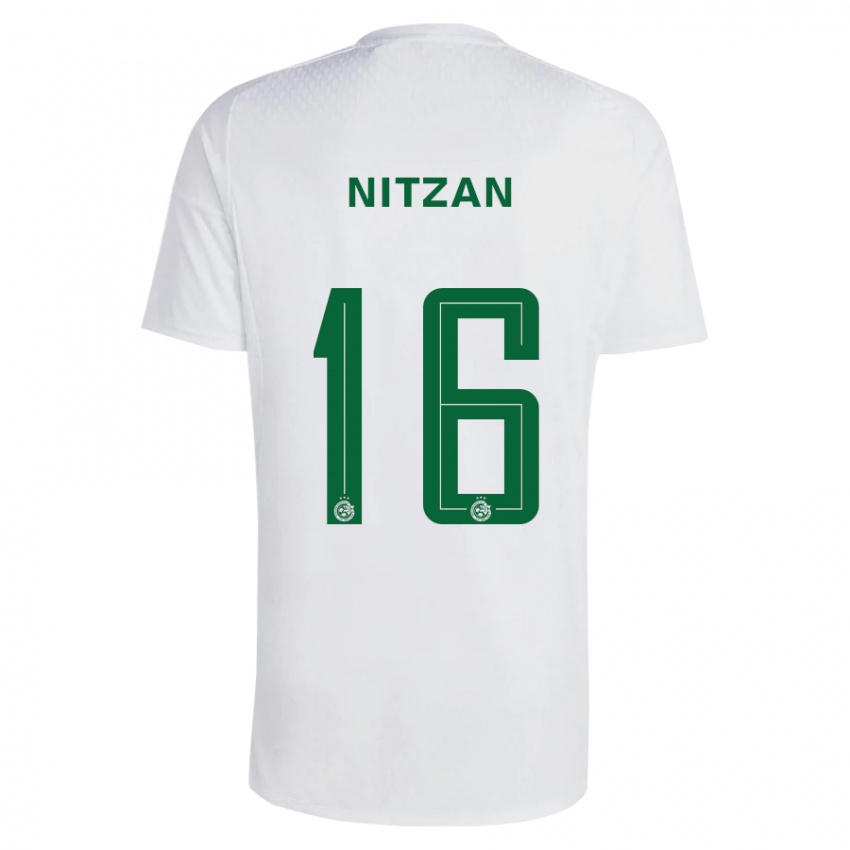 Mujer Camiseta Itamar Nitzan #16 Verde Azul 2ª Equipación 2023/24 La Camisa