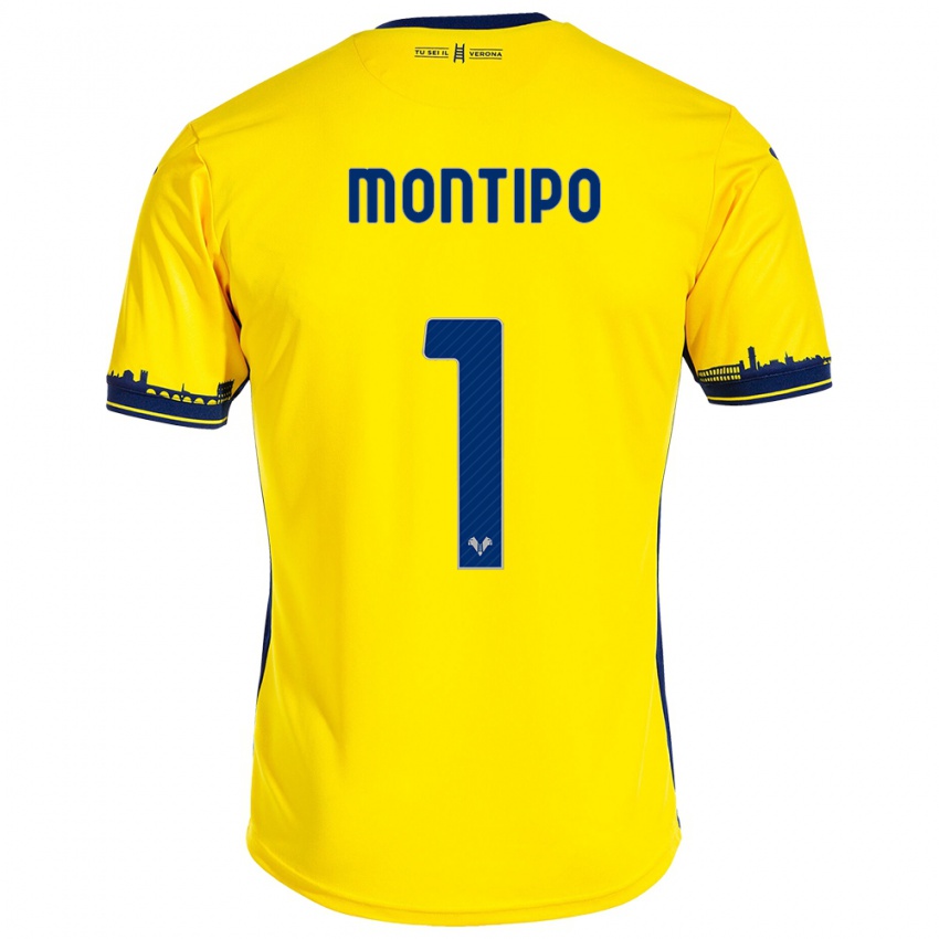 Mujer Camiseta Lorenzo Montipò #1 Amarillo 2ª Equipación 2023/24 La Camisa