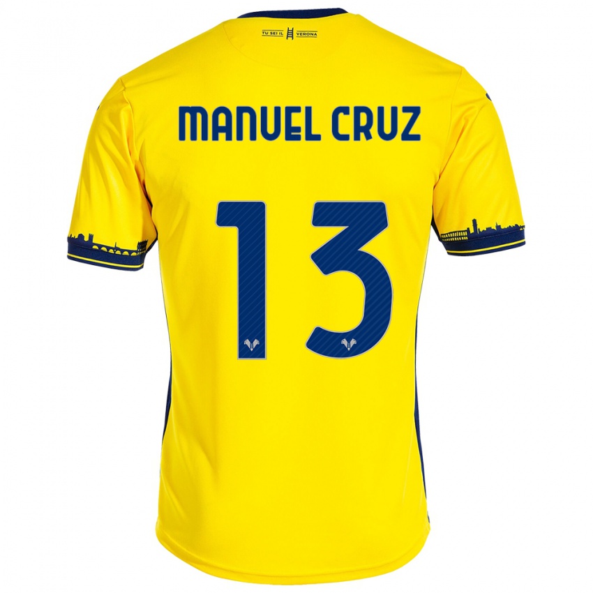 Mujer Camiseta Juan Manuel Cruz #13 Amarillo 2ª Equipación 2023/24 La Camisa