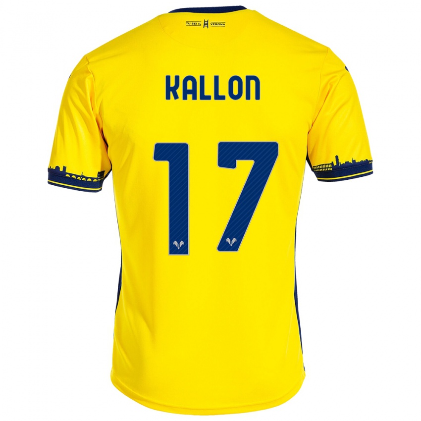 Mujer Camiseta Yayah Kallon #17 Amarillo 2ª Equipación 2023/24 La Camisa