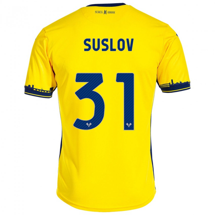 Mujer Camiseta Tomas Suslov #31 Amarillo 2ª Equipación 2023/24 La Camisa