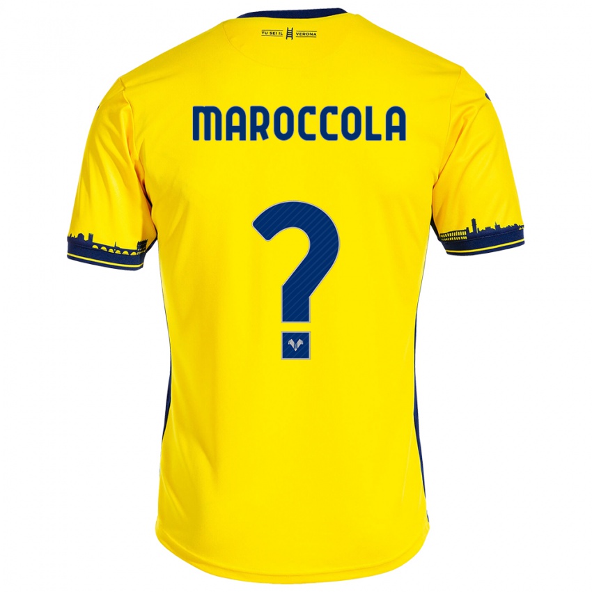 Mujer Camiseta Francesco Maroccola #0 Amarillo 2ª Equipación 2023/24 La Camisa