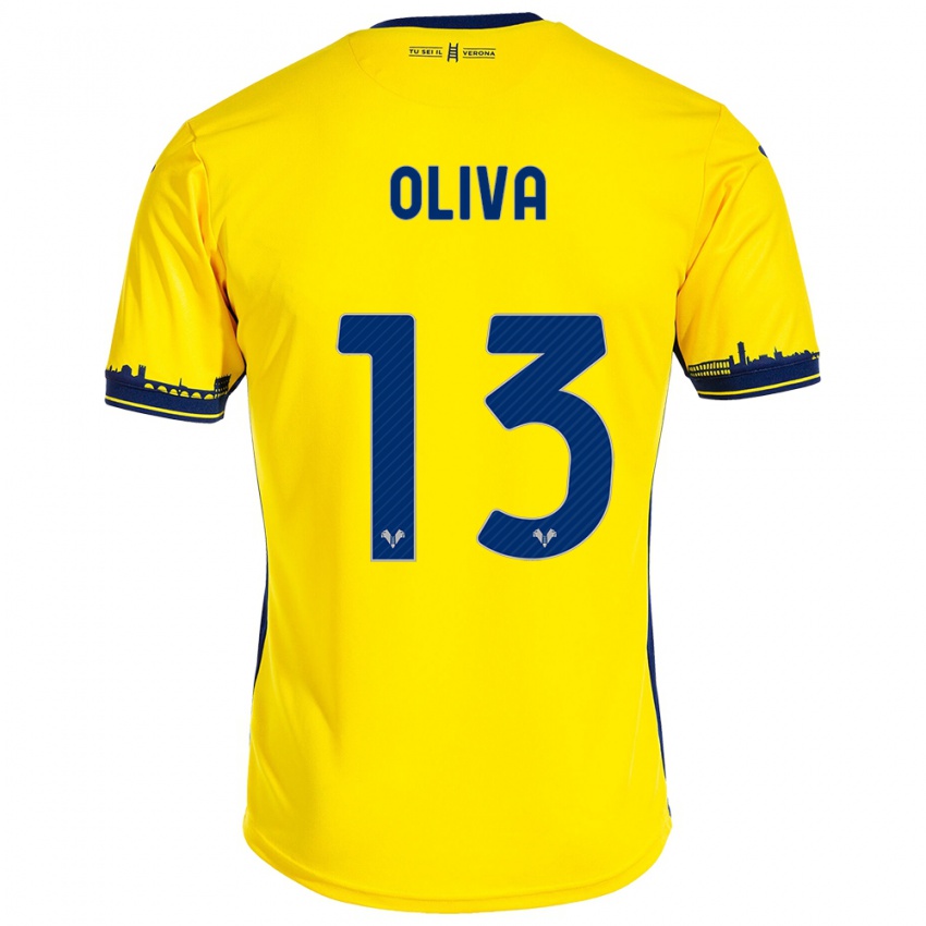 Mujer Camiseta Eleonora Oliva #13 Amarillo 2ª Equipación 2023/24 La Camisa