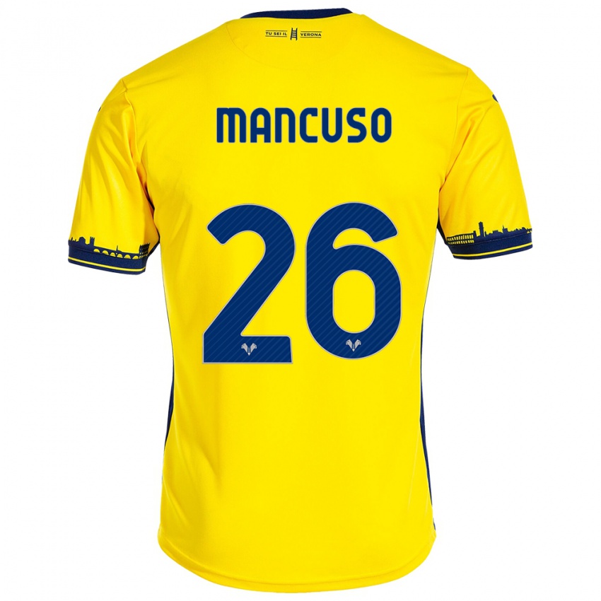 Mujer Camiseta Giulia Mancuso #26 Amarillo 2ª Equipación 2023/24 La Camisa