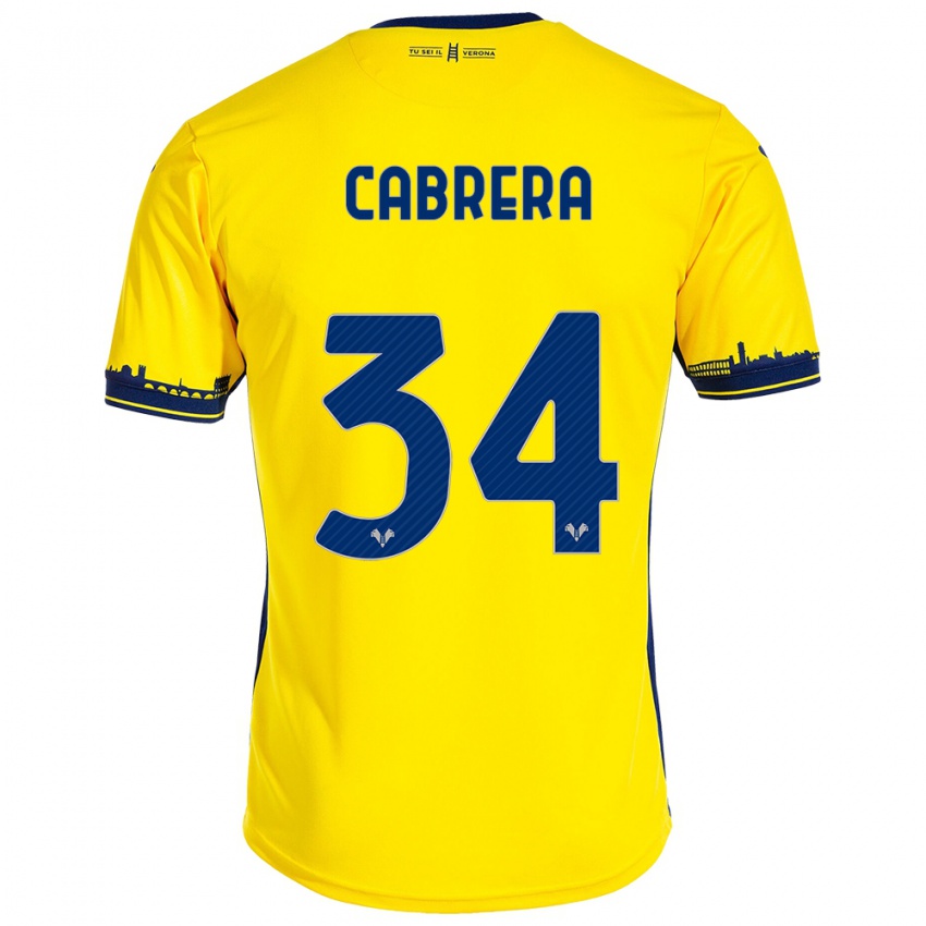 Mujer Camiseta Ilena Cabrera #34 Amarillo 2ª Equipación 2023/24 La Camisa