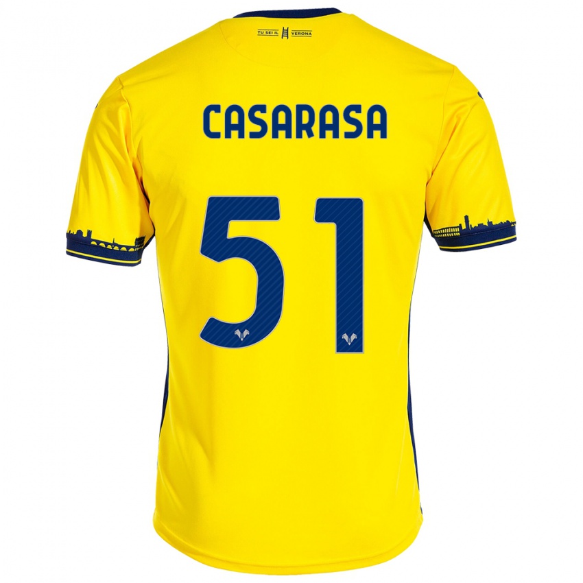 Mujer Camiseta Asia Casarasa #51 Amarillo 2ª Equipación 2023/24 La Camisa