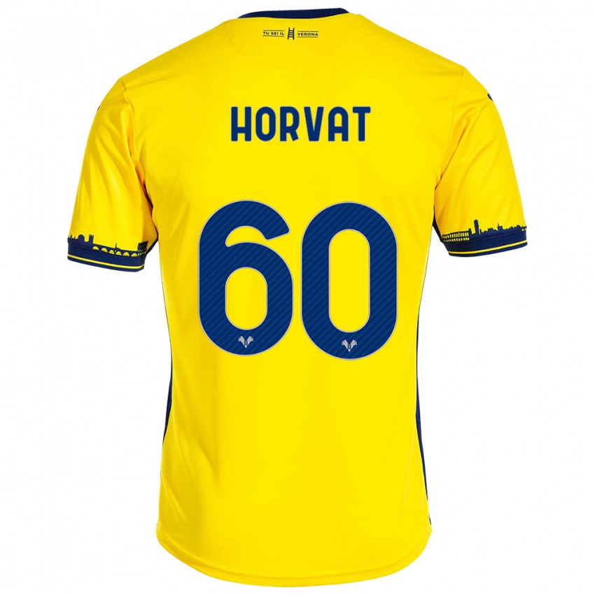 Mujer Camiseta Mihaela Horvat #60 Amarillo 2ª Equipación 2023/24 La Camisa