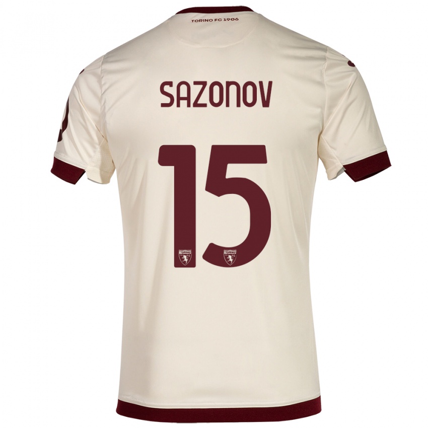 Mujer Camiseta Saba Sazonov #15 Champán 2ª Equipación 2023/24 La Camisa