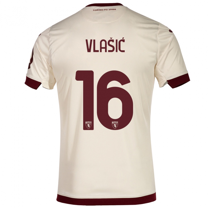 Mujer Camiseta Nikola Vlašić #16 Champán 2ª Equipación 2023/24 La Camisa