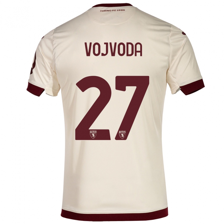 Mujer Camiseta Mërgim Vojvoda #27 Champán 2ª Equipación 2023/24 La Camisa