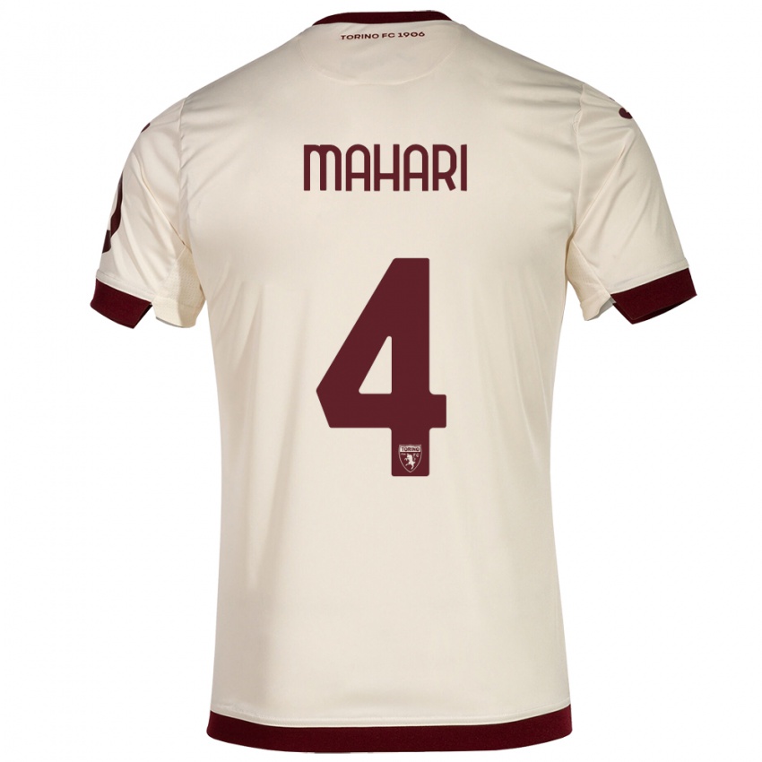 Mujer Camiseta Efdon Mahari #4 Champán 2ª Equipación 2023/24 La Camisa