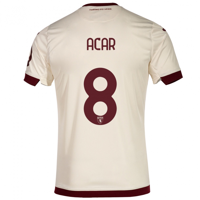 Mujer Camiseta Emirhan Acar #8 Champán 2ª Equipación 2023/24 La Camisa