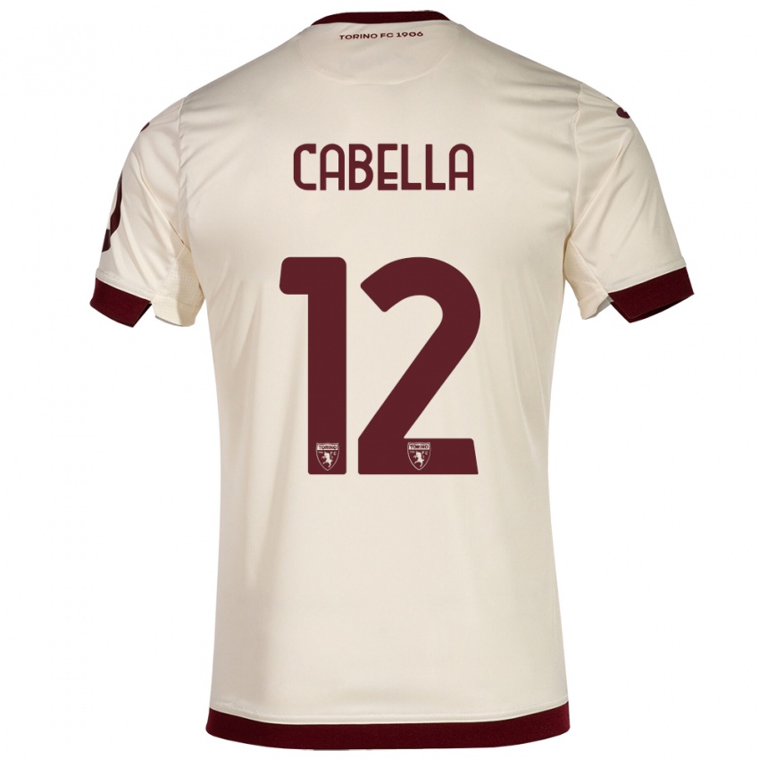 Mujer Camiseta Matteo Cabella #12 Champán 2ª Equipación 2023/24 La Camisa