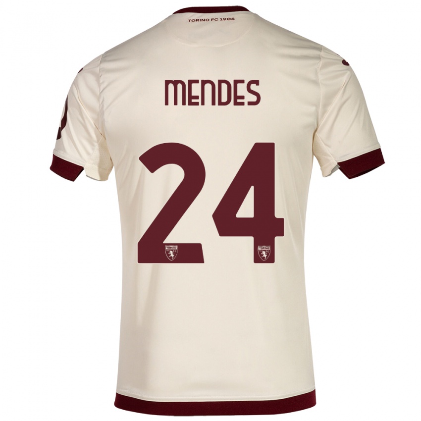 Mujer Camiseta Rodrigo Mendes #24 Champán 2ª Equipación 2023/24 La Camisa