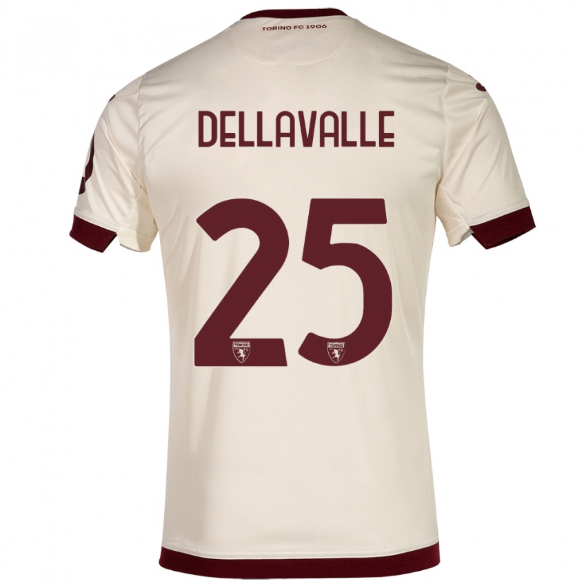 Mujer Camiseta Alessandro Dellavalle #25 Champán 2ª Equipación 2023/24 La Camisa