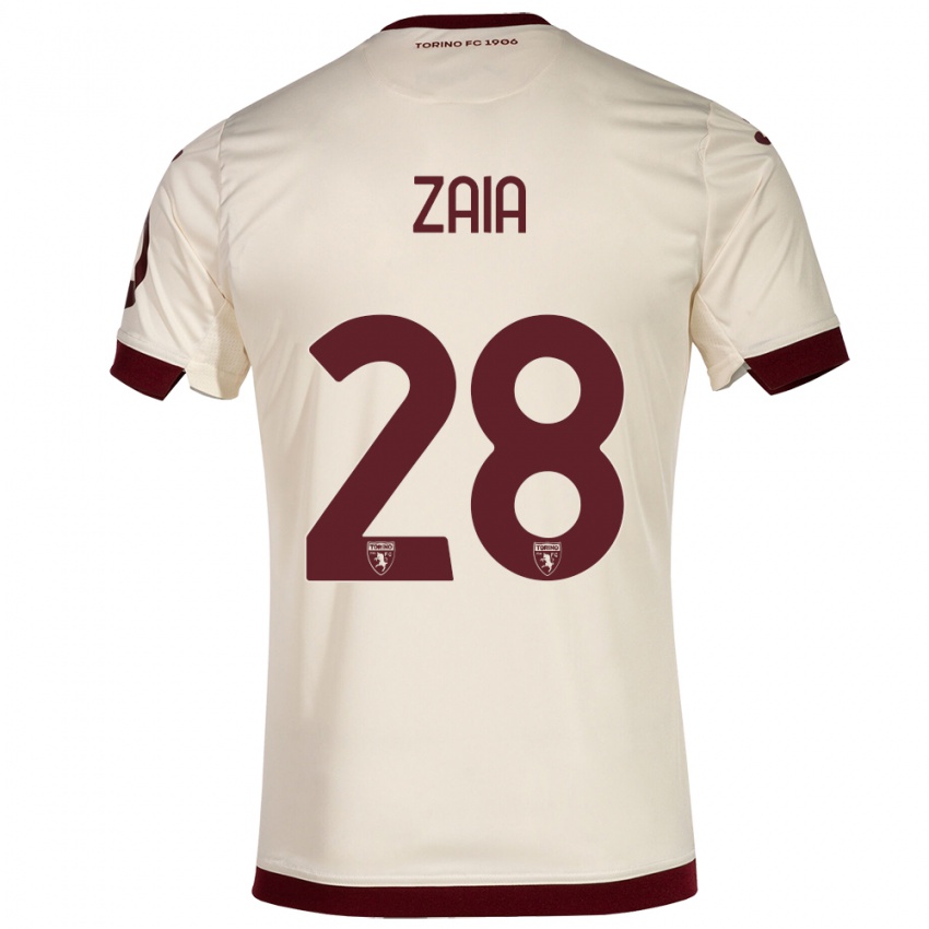 Mujer Camiseta Edoardo Zaia #28 Champán 2ª Equipación 2023/24 La Camisa