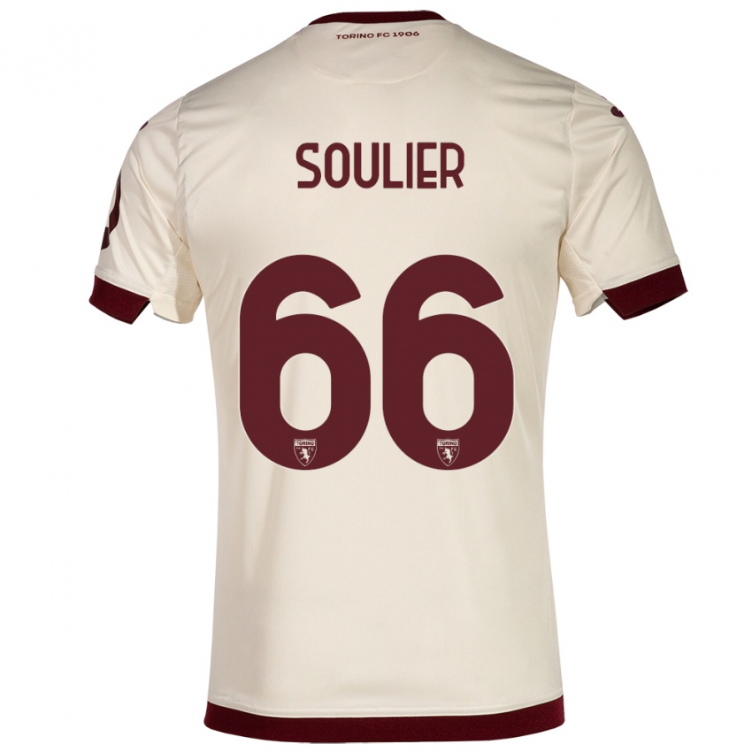 Mujer Camiseta Evan Soulier #66 Champán 2ª Equipación 2023/24 La Camisa