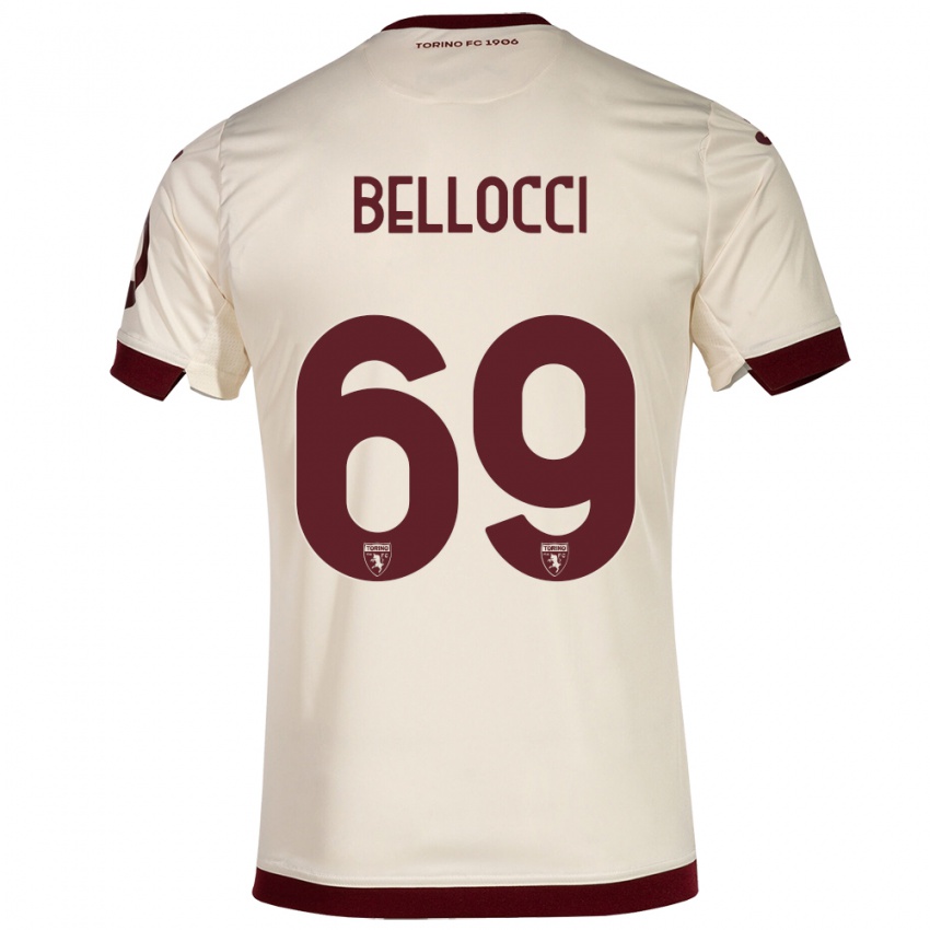 Mujer Camiseta Andrea Bellocci #69 Champán 2ª Equipación 2023/24 La Camisa