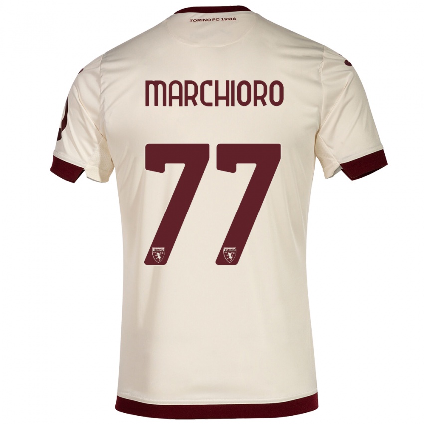 Mujer Camiseta Raffaele Marchioro #77 Champán 2ª Equipación 2023/24 La Camisa