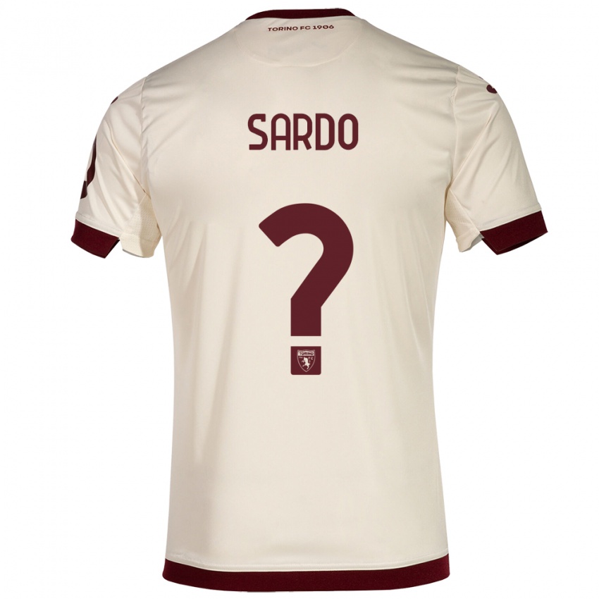 Mujer Camiseta Christian Sardo #0 Champán 2ª Equipación 2023/24 La Camisa