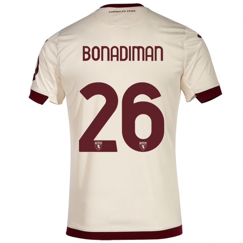 Mujer Camiseta Matteo Bonadiman #26 Champán 2ª Equipación 2023/24 La Camisa