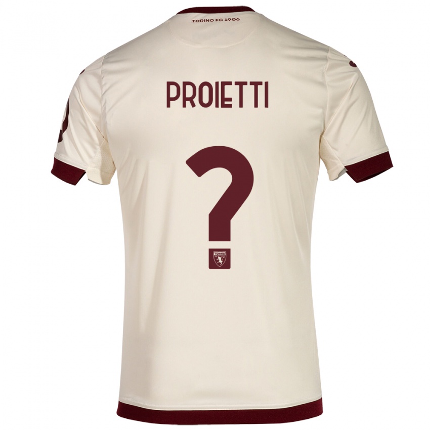 Mujer Camiseta Riccardo Proietti #0 Champán 2ª Equipación 2023/24 La Camisa