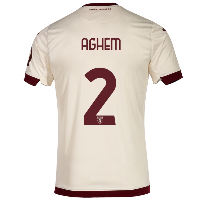 Mujer Camiseta Brigitta Aghem #2 Champán 2ª Equipación 2023/24 La Camisa