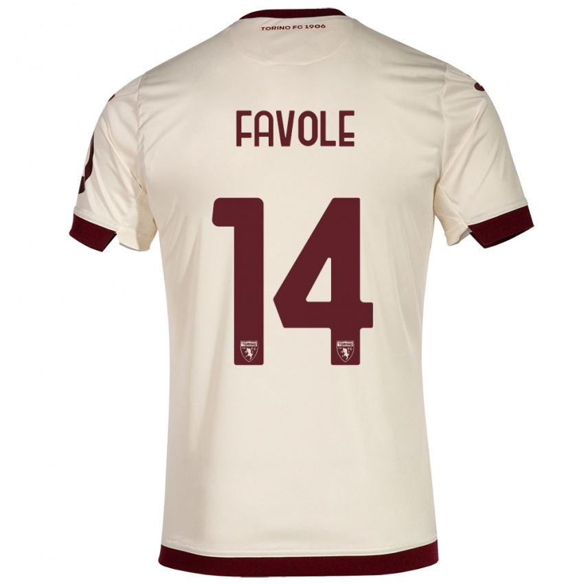 Mujer Camiseta Annalisa Favole #14 Champán 2ª Equipación 2023/24 La Camisa