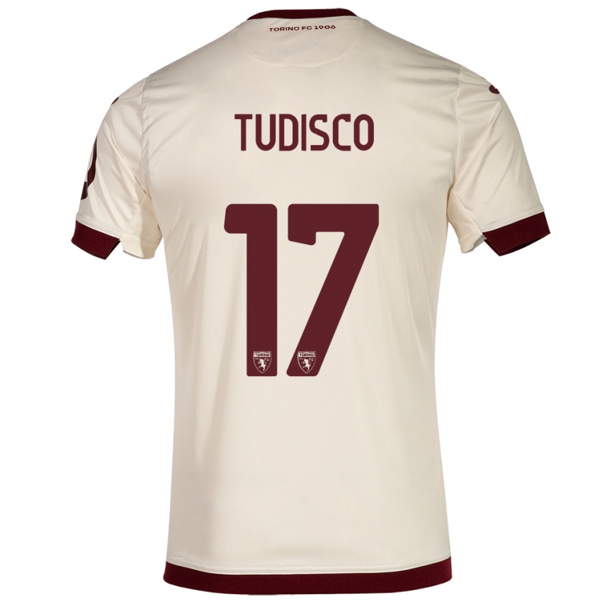 Mujer Camiseta Giorgia Tudisco #17 Champán 2ª Equipación 2023/24 La Camisa