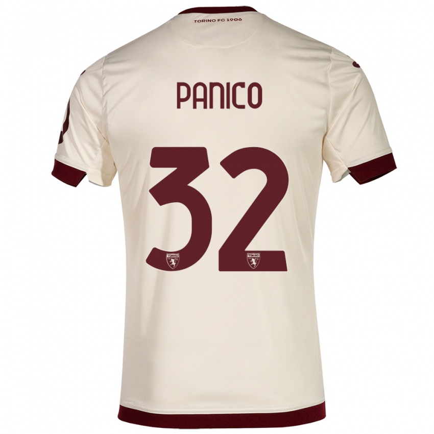 Mujer Camiseta Patrizia Panico #32 Champán 2ª Equipación 2023/24 La Camisa