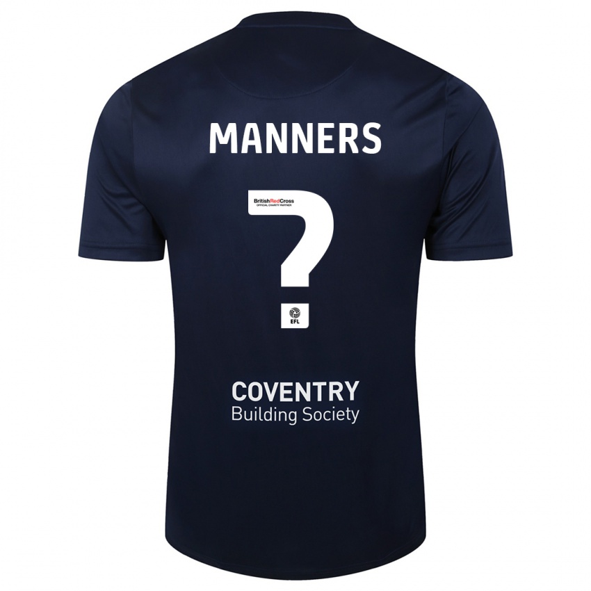 Mujer Camiseta Charlie Manners #0 Rojo Azul Marino 2ª Equipación 2023/24 La Camisa