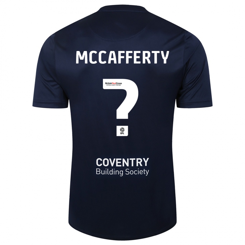 Mujer Camiseta Lewys Mccafferty #0 Rojo Azul Marino 2ª Equipación 2023/24 La Camisa