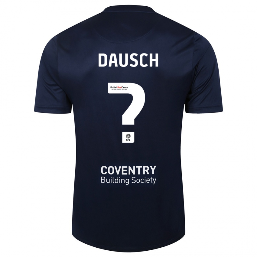 Mujer Camiseta Aiden Dausch #0 Rojo Azul Marino 2ª Equipación 2023/24 La Camisa