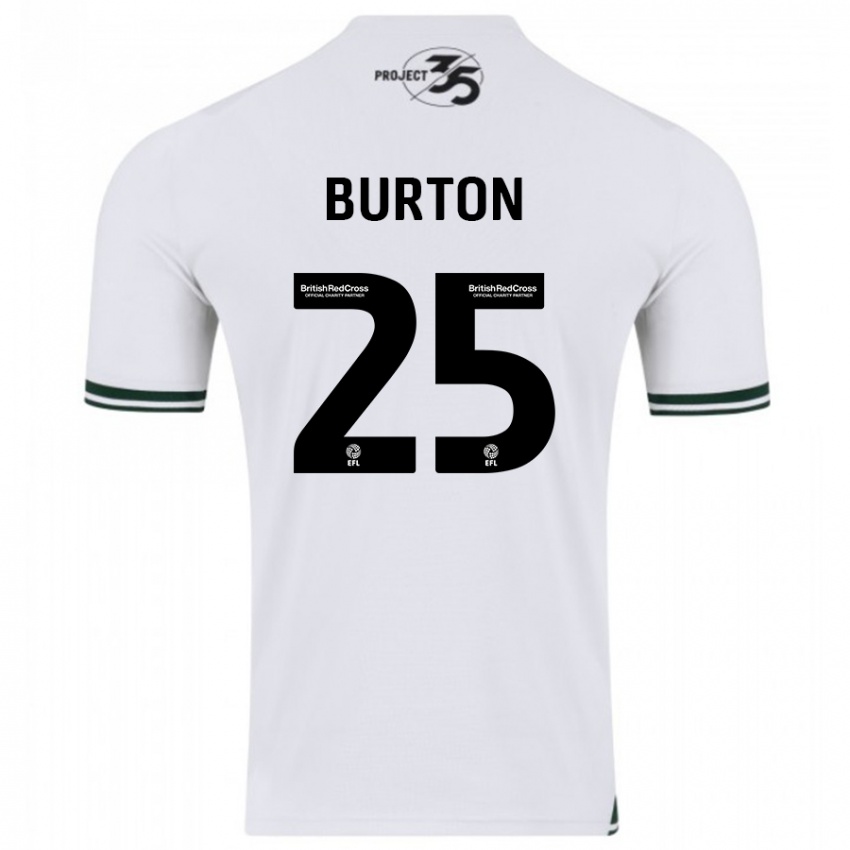 Mujer Camiseta Callum Burton #25 Blanco 2ª Equipación 2023/24 La Camisa